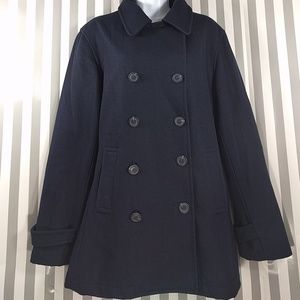 Steve & Barrys Navy Blue Wool Pea Coat Jacket L
